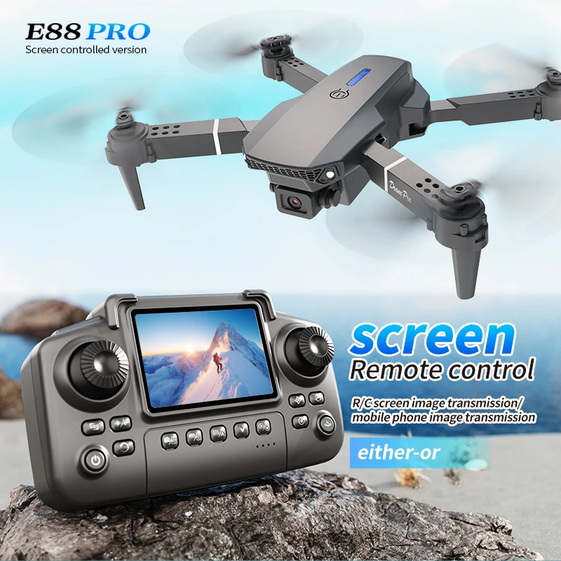 Drone Photogrammetry - Profesjonalny dron E88 PRO z ekranem