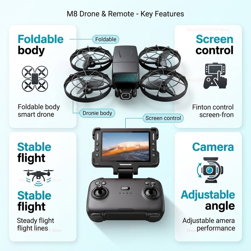 Nowe drony M8 GPS 8K Professio – Drone Photogrammetry recenzja i cena