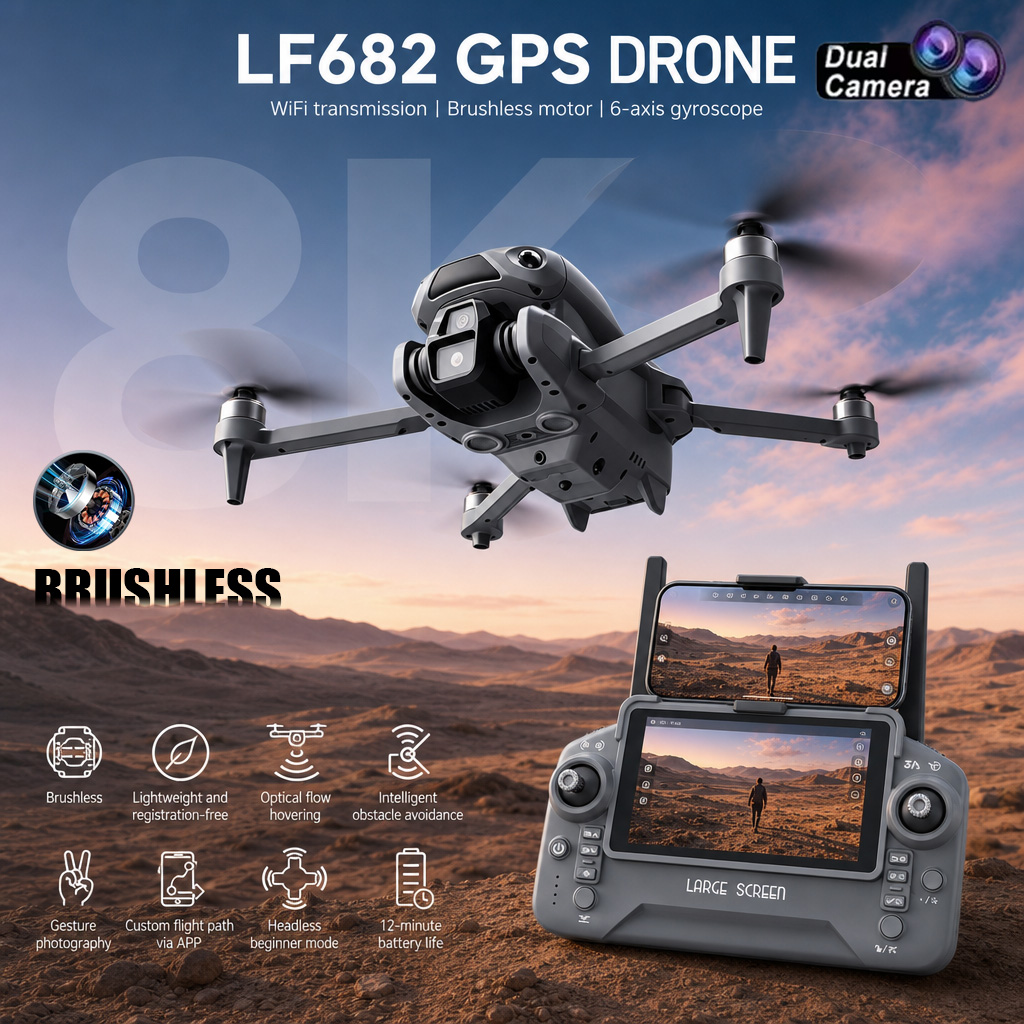 Nowy dron LF682 8K z podwójną  – Drone Photogrammetry recenzja i cena